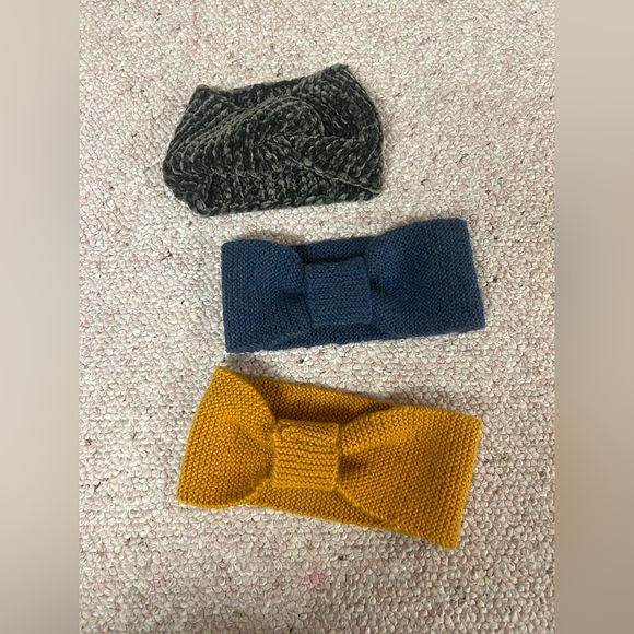 Accessories - Chic Green and Blue Knit Hair Accessories Bundle